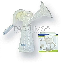 Парфумерія, косметика Механічний поліпропіленовий молоковідсмоктувач із пляшечкою - Lindo Next to Nature