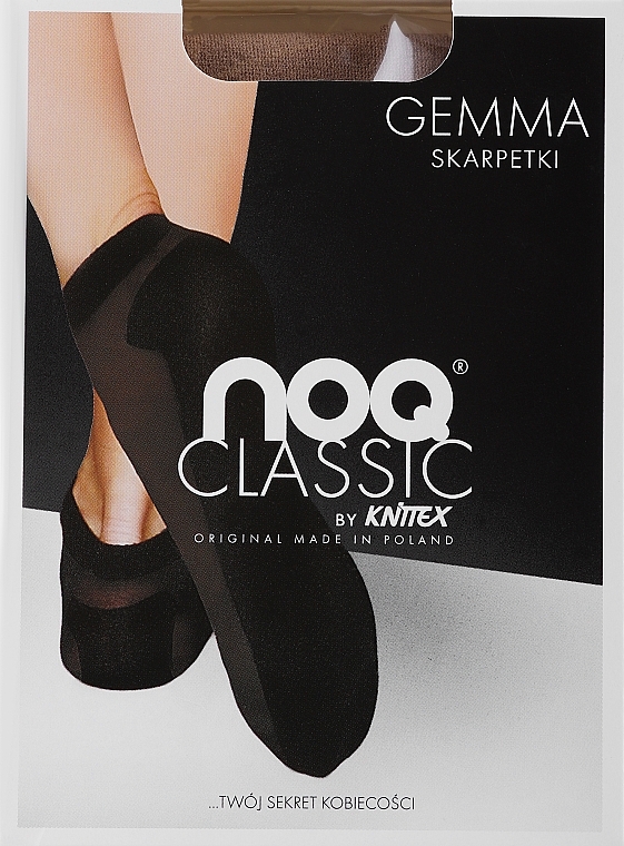 Носки женские c усиленной подошвой "Gemma", 20 Den, beige - Knittex — фото N1