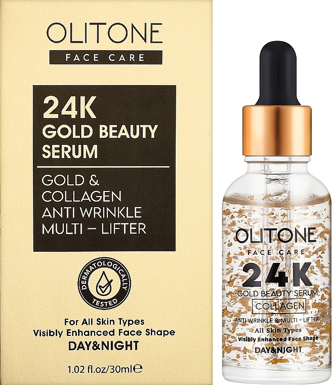 Золота сироватка для обличчя - Olitone 24K Gold Beauty Serum — фото N2