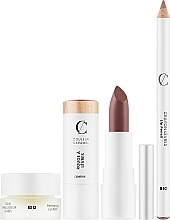 Праздничный набор №3 - Couleur Caramel (lipstick/3.5g + lip/pencil/1.1g + lip/balm/4g) — фото N1