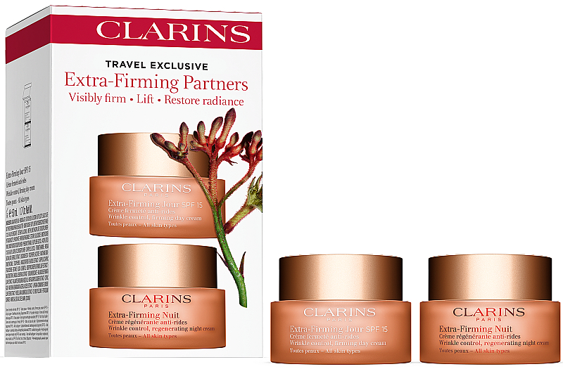 Набір для догляду за обличчям - Clarins Travel Exclusive Extra-Firming Partners Set (cr/2x50ml) — фото N1