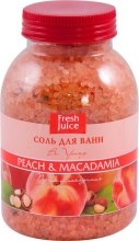 Духи, Парфюмерия, косметика Соль для ванны - Fresh Juice Be Young Peach and Macadamia