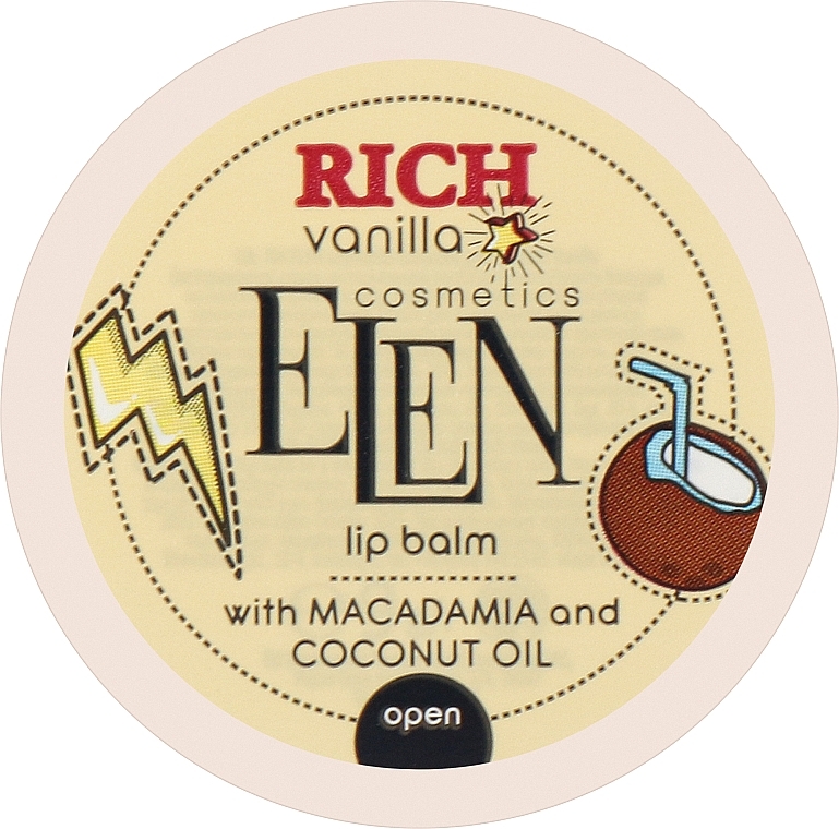 Бальзам для губ - Elen Cosmetics Rich Vanilla Lip Balm — фото N1
