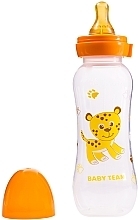 Бутылочка для кормления с латексной соской, 250 мл, оранжевая - Baby Team — фото N2