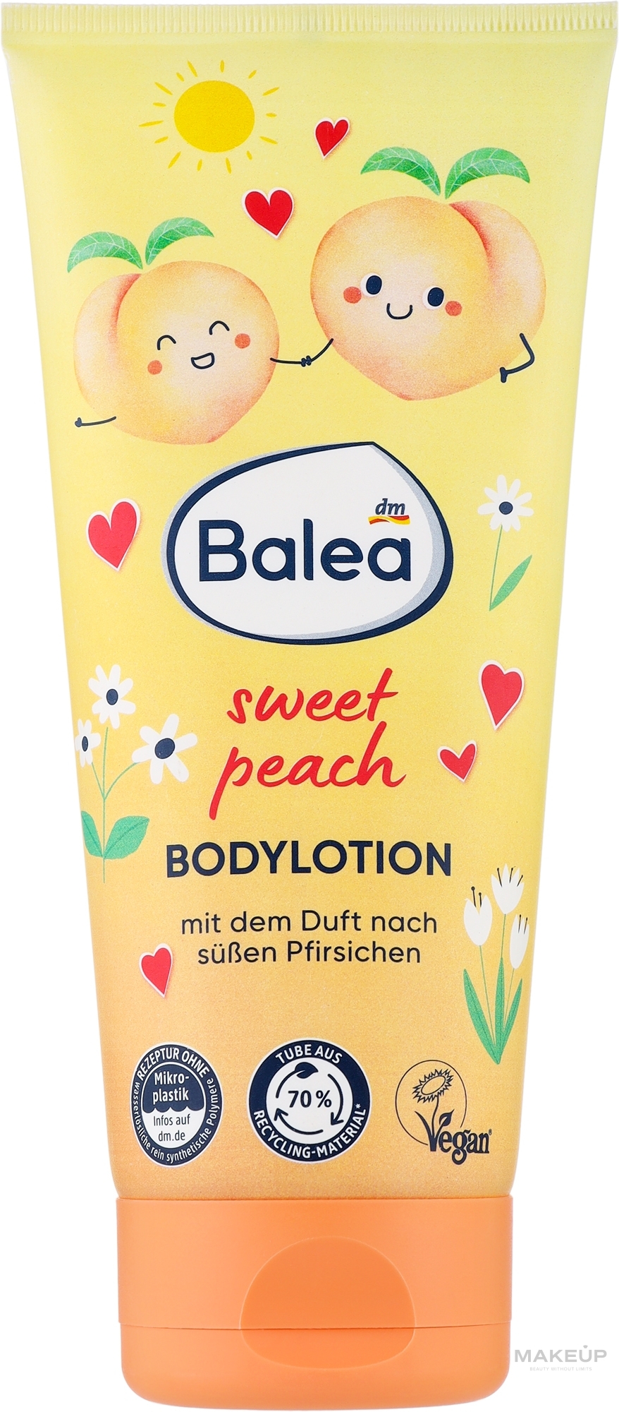 Balea Sweet Peach Balea - V.Sun Instant Vacstion Sun Cream Body Sensitive SPF 50 Perfume Free — фото 200ml