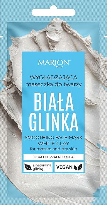 Розгладжувальна маска для обличчя "Біла глина" - Marion Smoothing Face Mask White Clay — фото N1