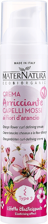 Крем для укладання кучерявого волосся - MaterNatura Curl Styling Cream with Orange Blossoms — фото N1