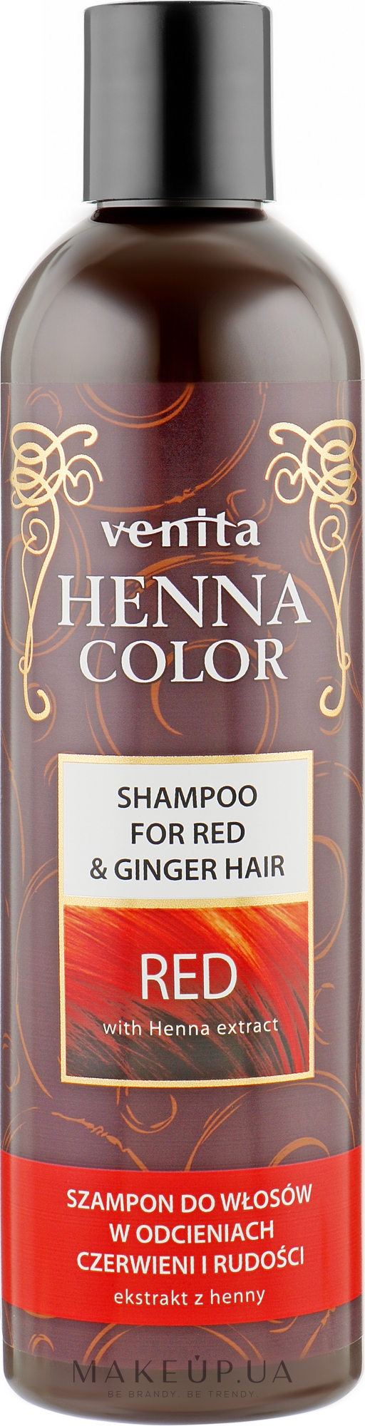 Шампунь з екстрактом хни для волосся в рудих відтінках - Venita Henna Color Red Shampoo — фото 250ml