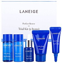 Парфумерія, косметика Набір - Laneige Perfect Renew Trial Kit 5 (toner/25ml + emulsion/25ml + f/cr/10ml + eye/cr/3ml + serum/5ml)