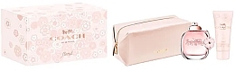 Парфумерія, косметика Coach Floral - Набір (edp/90ml + b/lot/100ml + makeup bag) 