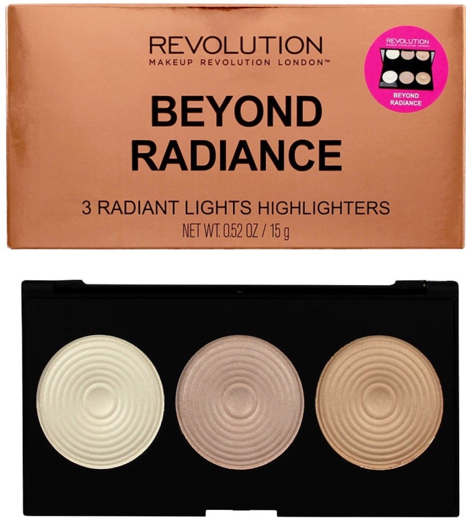 Палетка хайлайтерів - Makeup Revolution Highlighter Palette Beyond Radiance — фото N1