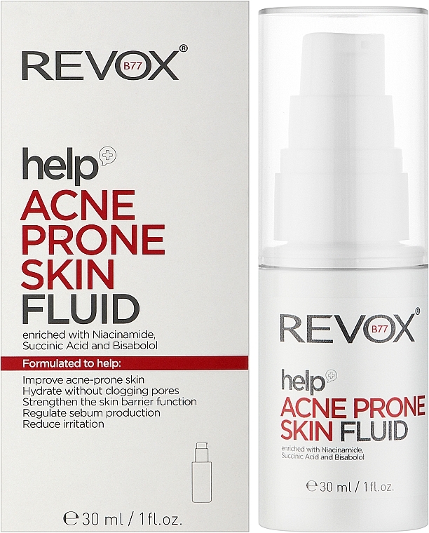 Флюїд для схильної до акне шкіри - Revox Help Acne Prone Skin Fluid — фото N2