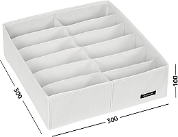 Органайзер для зберігання з 12 комірками, білий 30х30х10 см "Home" - MAKEUP Drawer Underwear Organizer White — фото N2