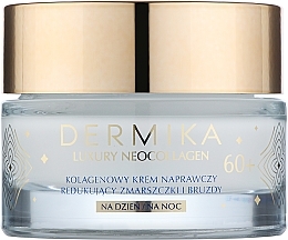 Восстанавливающий коллагеновый крем для уменьшения морщин - Dermika Luxury Neocollagen Day and Night Repair Cream 60+ — фото N1