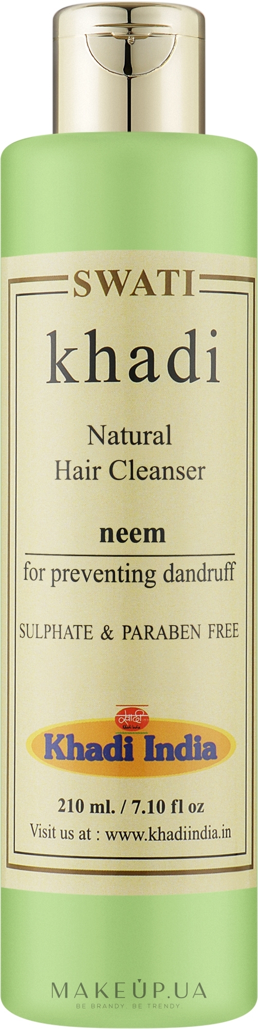 Травяной шампунь от перхоти "Ним" - Khadi Swati Natural Hair Cleanser Neem — фото 210ml