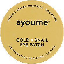 Патчи под глаза с золотом и улиточным муцином - Ayoume Gold + Snail Eye Patch — фото N2