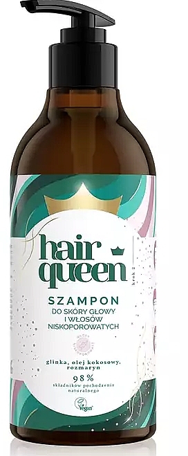Шампунь для низькопористого волосся - Hair Queen Shampoo — фото N1