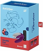 Вібратор подвійний, фіолетовий - Satisfyer Double Fun Partner Vibrator Violet — фото N2