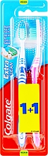 Парфумерія, косметика Зубна щітка "Extra Clean", середня, синя + рожева - Colgate Extra Clean Medium