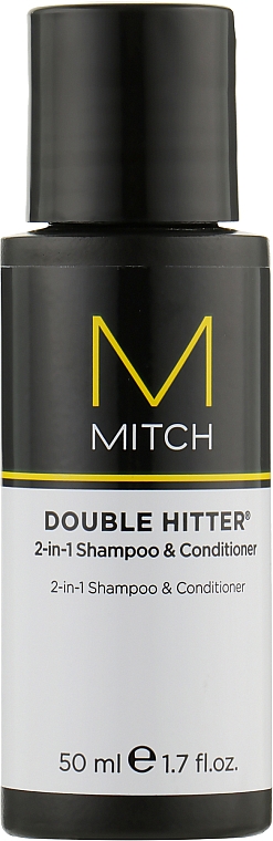 Шампунь и кондиционер 2 в 1 - Paul Mitchell Mitch Double Hitter 2 in 1 Shampoo & Conditioner(мини) — фото N1