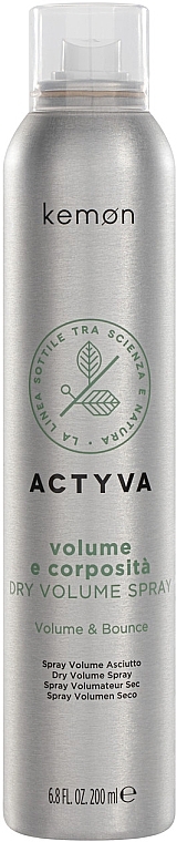 Абсорбувальний спрей для об'єму - Kemon Actyva Dry Volume Spray — фото N1