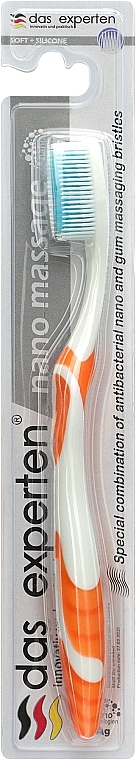 Зубная щетка "Нано массаж", мягкая, оранжевая - Das Experten Nano massage — фото N1
