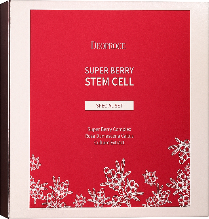 Набір - Deoproce Super Berry Stem Cell Special Set (f/lot/130ml + f/ess/130ml + f/cr/50ml + eyecr/10mlx2) — фото N1