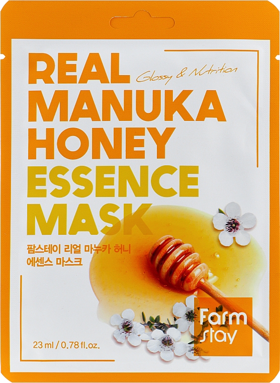 Живильна тканинна маска для обличчя з медом манука - FarmStay Real Manuka Honey Essence Mask