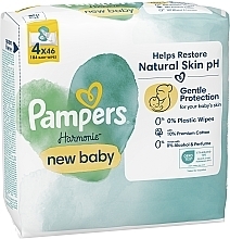 Детские влажные салфетки, 4x46 шт. - Pampers New Baby Harmonie Body Wipes — фото N4