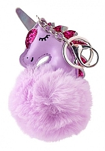 Брелок для ключей "Пушистый единорог", фиолетовый - Martinelia Keychain Unicorn Puff  — фото N1