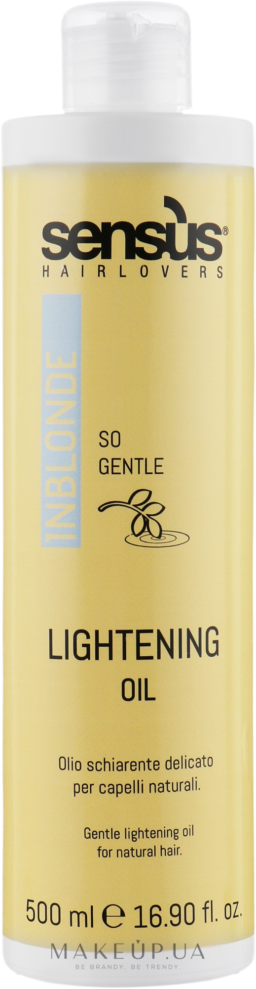 Освітлювальна олія для волосся - Sensus InBlonde Lightening Oil — фото 500ml