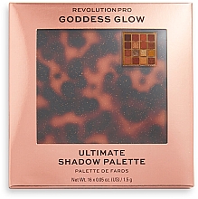 Палетка теней для век - Revolution Pro Goddess Glow Ultimate Eyeshadow Palette Bronze Heat — фото N4