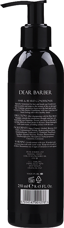 Кондиционер для волос и бороды - Dear Barber Conditioner — фото N2