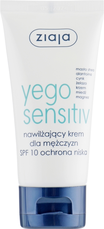 Крем увлажняющий для мужчин SPF 10 - Ziaja Yego Sensitiv Moisturising Cream For Men — фото N2