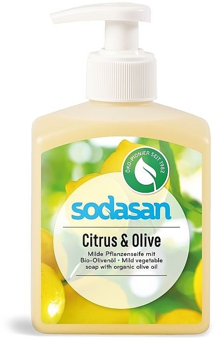 Жидкое мыло "Citrus-Olive" бактерицидное - Sodasan Citrus And Olive Liquid Soap — фото N1
