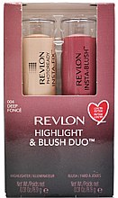 Духи, Парфюмерия, косметика Набор - Revlon Photoready Insta Fix Highlight & Blush Duo Deep (highlight/8.9g + blush/8.9g)