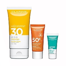 Набор - Clarins Sun Body Expert (b/cr/150ml + f/cr/30ml + gel/8ml + f/ser/1pc) — фото N1