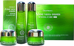 Парфумерія, косметика Набір доглядовий з екстрактом алое вера - Deoproce Aloe Vera Oasis Special Care 4 Set (toner/150ml/30ml + emulsion/150ml/30ml + day/cr/50ml + night/cr/50ml)