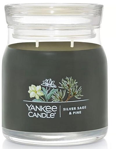 Ароматична свічка в банці "Silver Sage & Pine", 2 ґноти - Yankee Candle Singnature — фото N2