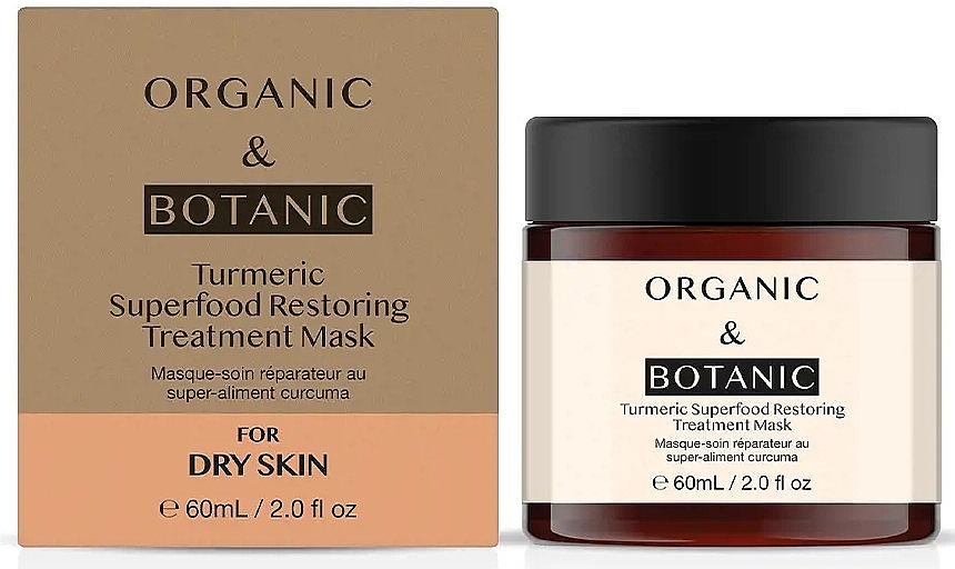 Відновлювальна маска для обличчя з куркумою - Organic & Botanic Turmeric Superfood Restoring Treatment Mask — фото N1