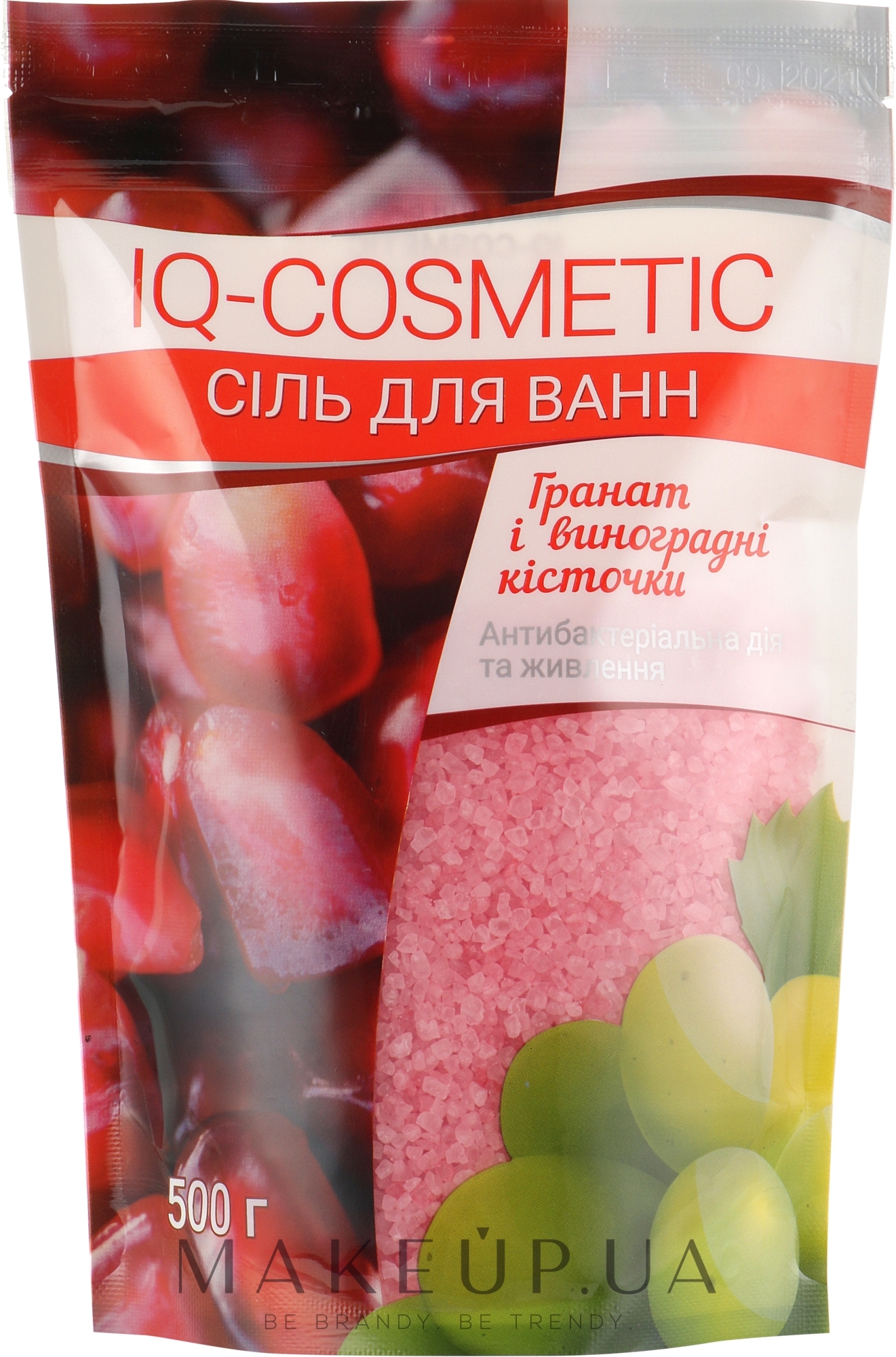 Сіль для ванни "Гранат і виноградні кісточки"  - IQ-Cosmetic — фото 500g