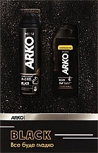 Парфумерія, косметика УЦІНКА Подарунковий набір - Arko Men Black (shaving/gel/200ml + sh/gel/260ml) *