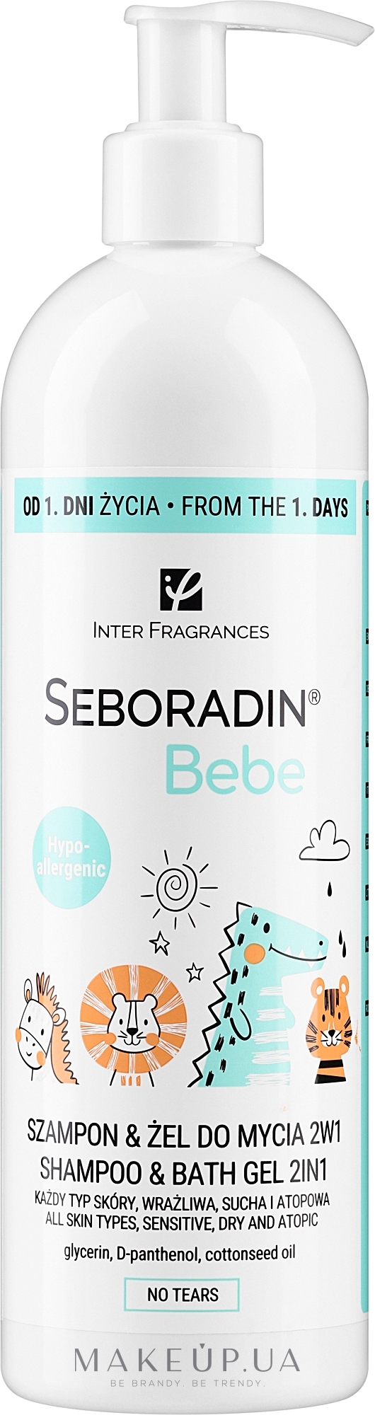 Шампунь и гель для мытья тела 2 в 1 - Seboradin Bebe Shampoo & Body Bath Gel 2 in 1 — фото 500ml