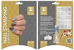 Стартовый набор для стемпинга № 40 - Moyra Nail Stamping Starter Kit — фото N1