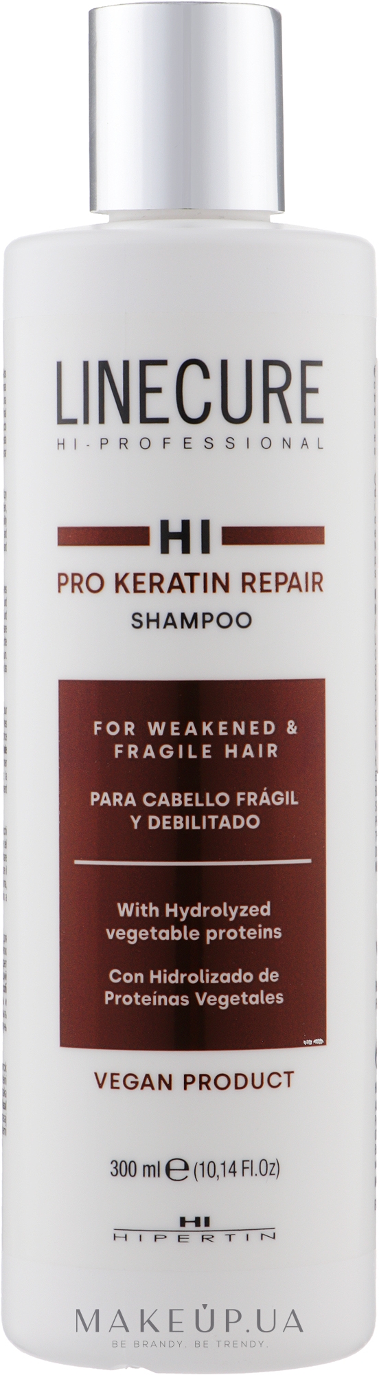 Шампунь восстанавливающий - Hipertin Linecure Vegan Pro Keratin Repair — фото 300ml