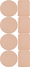 Духи, Парфюмерия, косметика Спонж CS070B для макияжа круг + квадрат 8в1, бежевый - Cosmo Shop Sponge 