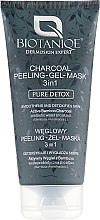 Парфумерія, косметика Гель-пілінг і маска для обличчя, з бабуковим вугіллям - Biotaniqe Charcoal Peeling–Gel–Mask 3in1
