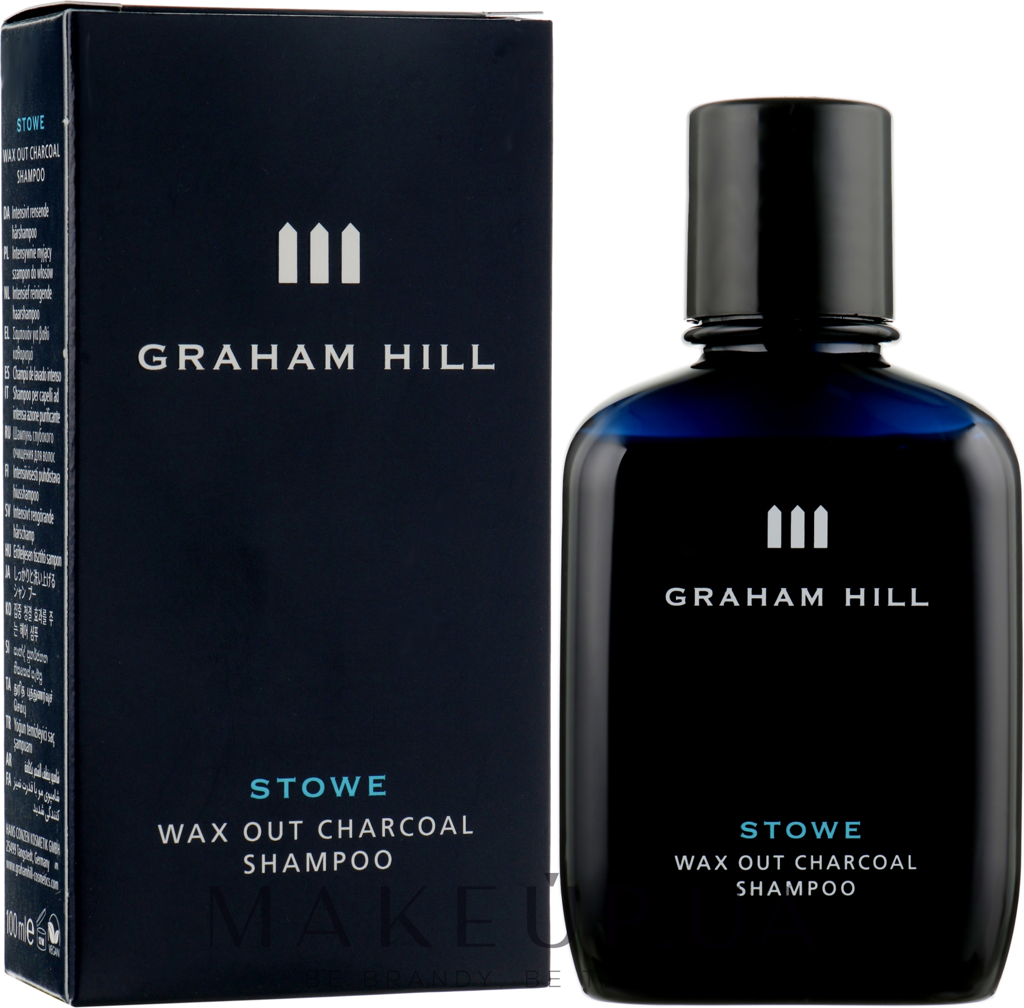 Шампунь для глубокой очистки с активированным углем - Graham Hill Stowe Wax Out Charcoal Shampoo — фото 100ml