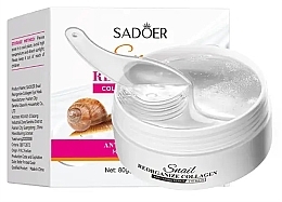 Парфумерія, косметика Патчі для очей з колагеном - Sadoer Snail Reorganize Collagen Eye Mask