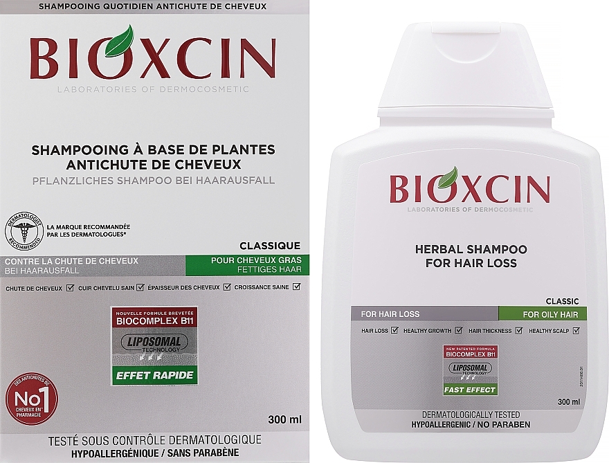 Шампунь проти випадіння для жирного волосся  - Bioxcin Classic Shampoo — фото N2